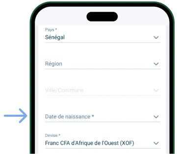 Ajoutez la date de naissance 