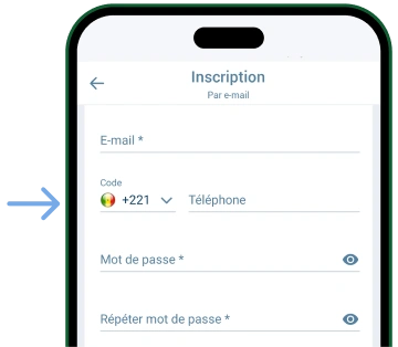 Ajoutez l’indicatif téléphonique 