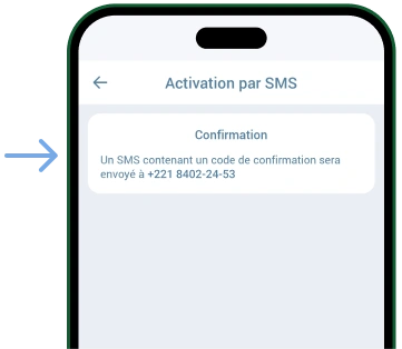 inscrivez le code confirmation 