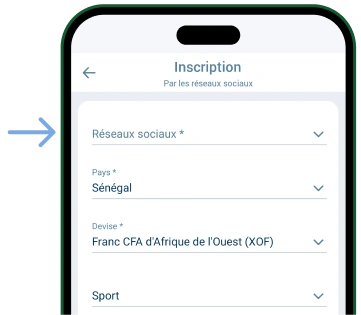 Sélectionner le réseau social Télécharger 1xBet Original
